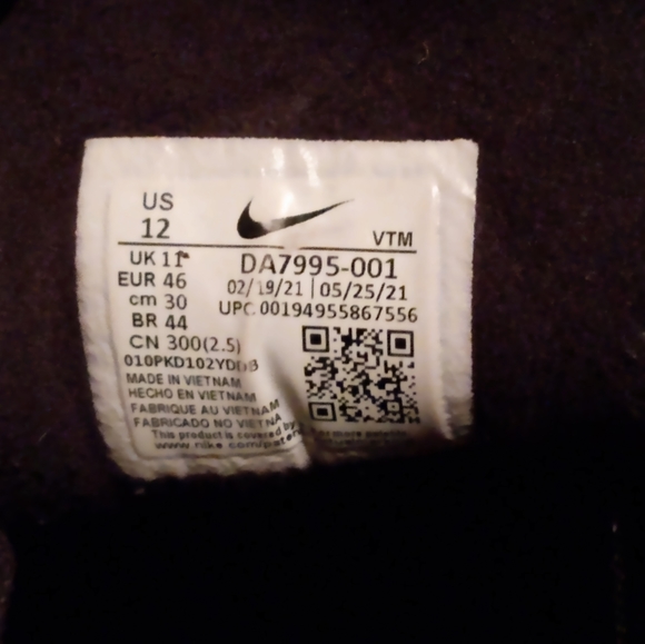 Nike Waffle one sz 12 Blk - Picture 3 of 5